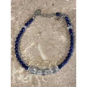 Deb Guyot Herkimer Bracelet with lapis SPARKLE!